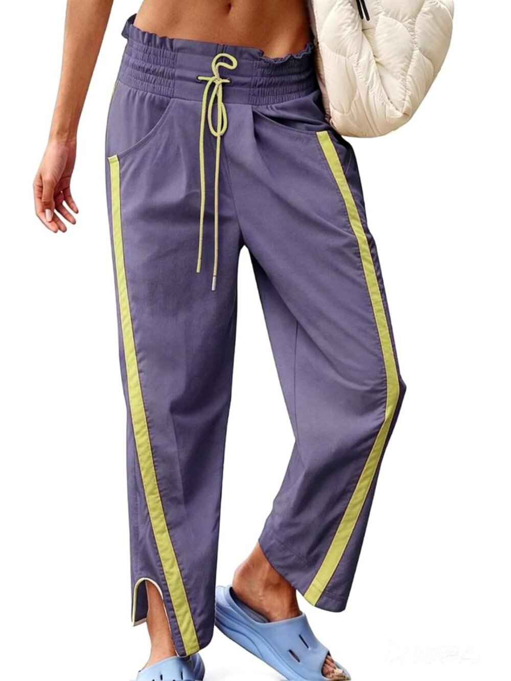 Lightweight Casual Track Pants for Women | Drawstring Baggy Workout Pants with